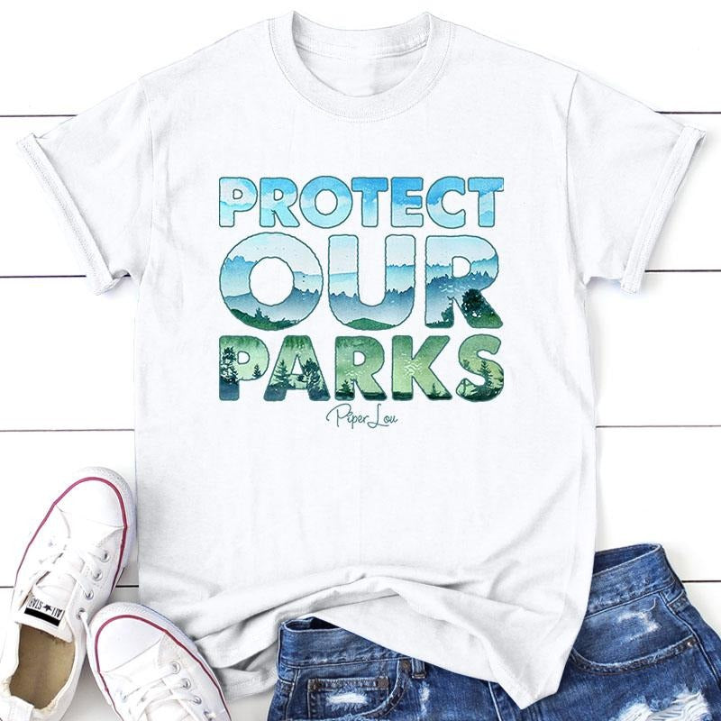 Protect Our Parks Tee, Proudly Printed In The USA, Tee Gray / White, #sassy #cute #colorprint