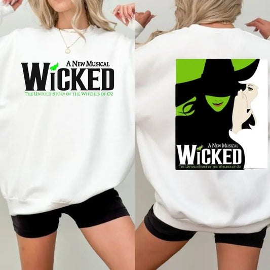 Wicked Broadway, A New Musical Sweatshirt, Hoodie, T-Shirt, Broadway hoodie, Wicked Large Logo, Broadway sweatshirt, Untold Story, The Witches of oz, Musical
