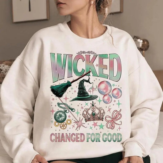 Wicked Change For Good Shirt, Defy Gravity Broomstick Magic Wand, Wizard Movie Fan Shirt, Wicked Musical Fan Gift Comfort Cotton