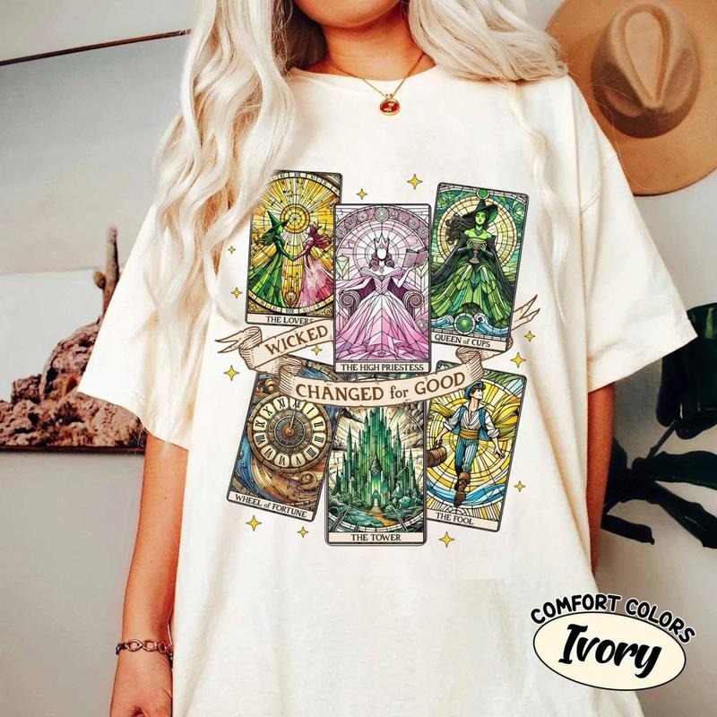 Wicked Change For Good Shirt, Wizard Musical Movie Fan Gifts, Good Witch Bad Witch Pink and Green Tee, Defy Gravity Broomstick