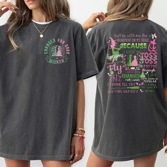 Wicked Comfort Color Shirt, Defy Gravity Broomstick Magic Wand Shirt, Wizard of Oz Movie Fan Shirt, Gift For Her
