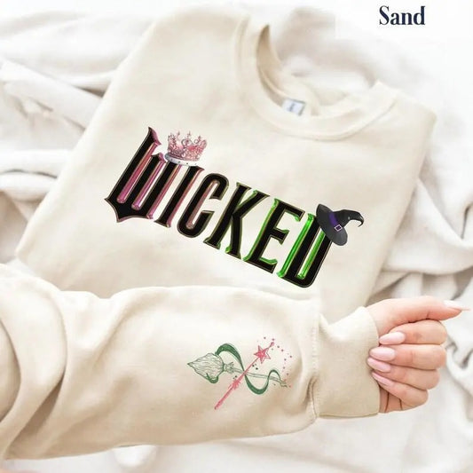 Wicked Glinda Elphaba Sweatshirt Hoodie, Tshirt, Defy Gravity Broomstick Magic Wand, Wizard Movie Shirt Wicked Musical Fan Gift Shirt Land of Oz Ideal Gift
