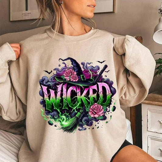Wicked Sweatshirt, Hoodie, T-Shirt, Changed For Good Wizard of Oz, Pink and Green Coquette Digital Download, Wicked Musical Design Witch Png