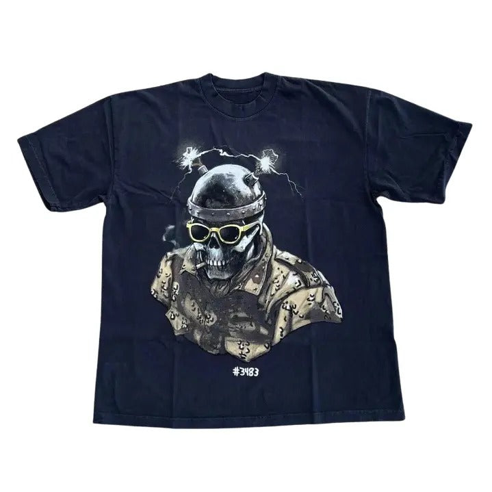 Wild Bunch Portrait 3483 T-Shirt, Vintage Graphic Tees Skull Gothic Biker Grunge Y2k Emo Scene Amity Affliction Style Clothes Men Women Streetwear