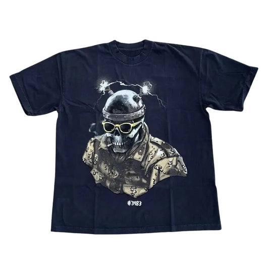 Wild Bunch Portrait 3483 T-Shirt, Vintage Graphic Tees Skull Gothic Biker Grunge Y2k Emo Scene Amity Affliction Style Clothes Men Women Streetwear