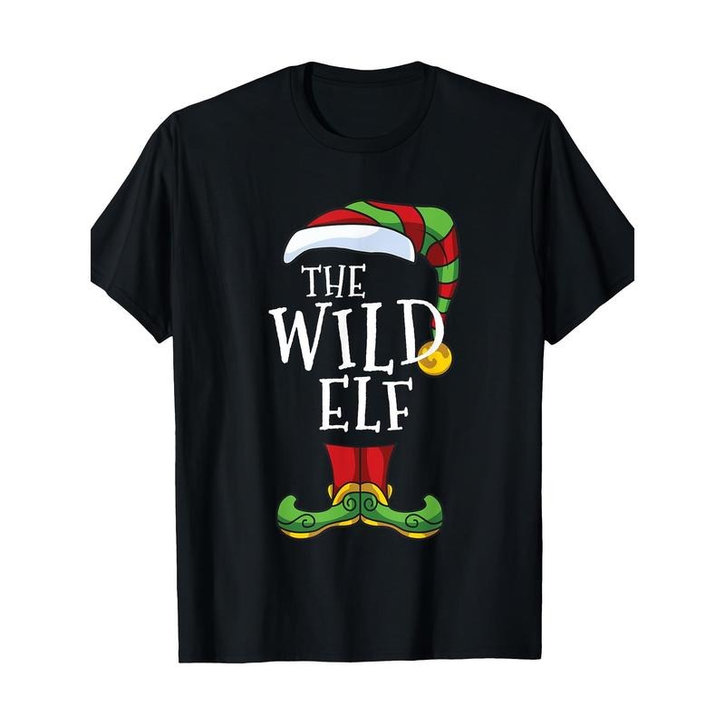 Wild Elf Graphic T-Shirt, 100% Cotton, Crew Neck, Short Sleeve, Regular Fit, Geometric Pattern, Slight Stretch, with Digital Print, for Casual Weekend Wear, All-Season Knit Fabric Made in USA