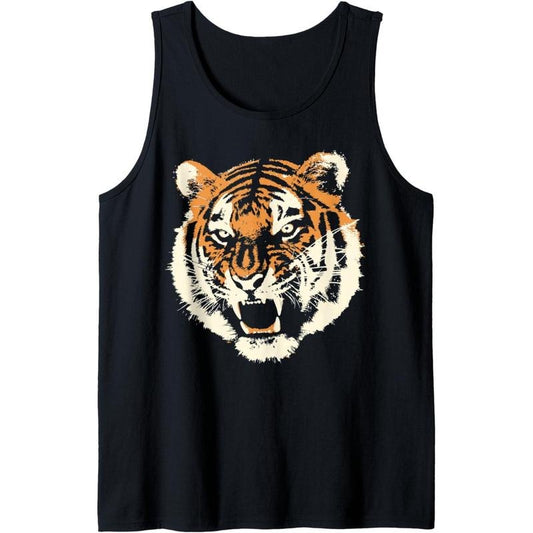 Wild tiger head apparel | Savage angry animal Tank Top MADE IN USA