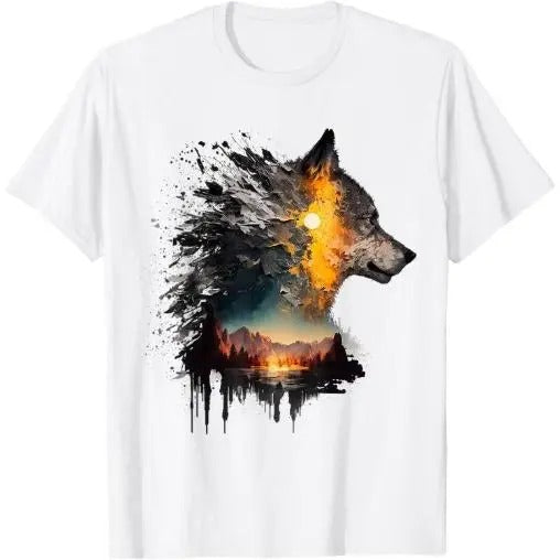 Wolf animal lovers, animal wolf T-Shirt Made in USA