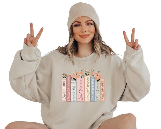 Women Of The Bible Sweatshirt, Christian Women Sweater, Books Christian Shirts, Jesus Church Shir, Christian Book Lover Shirt, Unisex T-Shirt, Gifts For Her Him, Short Sleeve Tee Shirt Fit Womenswear