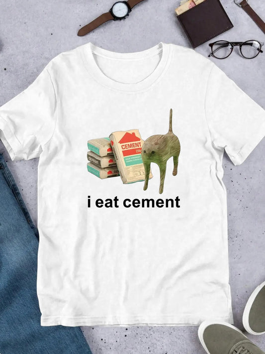 Women's Cat & Letter Print Round Neck Tee, Fashion Casual Crew Neck T-shirt for Daily Holiday Vacation Outdoor Wear, Ladies Clothes for All Seasonsstyle{n002}3