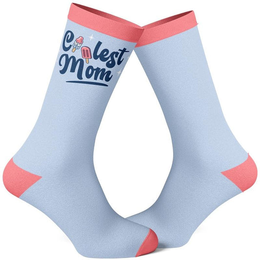 Women's Coolest Mom Popsicles Cute Mother's Day Ice Cream Freeze Pop Graphic Novelty Footwear Funny Graphic Socks Comfortable Fitted Spandex Cotton