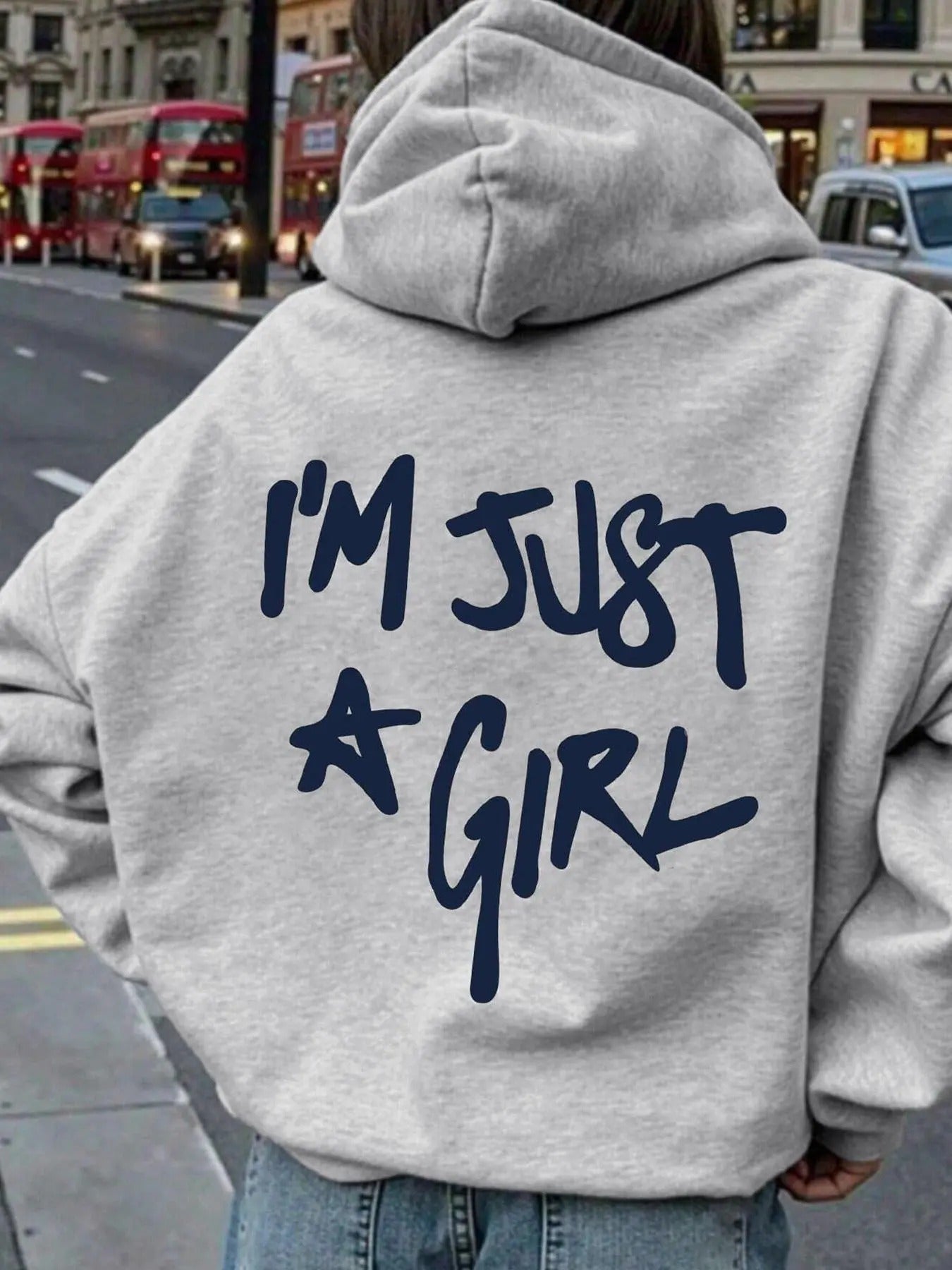 Women's Letter Print Hoodie, Fashion Casual Hooded Sweatshirt for Daily Holiday Outdoor Wear, Ladies Clothes for Spring & Fall