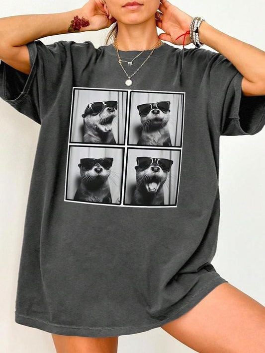 Women's Round Neck Tee, Fashion Casual Crew Neck T-Shirt for Daily Holiday Vacation Outdoor Wear, Ladies Clothes for All Seasons