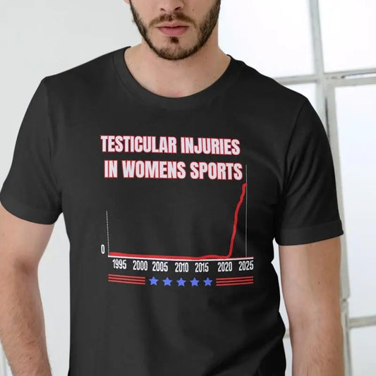 Women's Testicular Injuries Sports T-Shirt - 100% Cotton - Crewneck