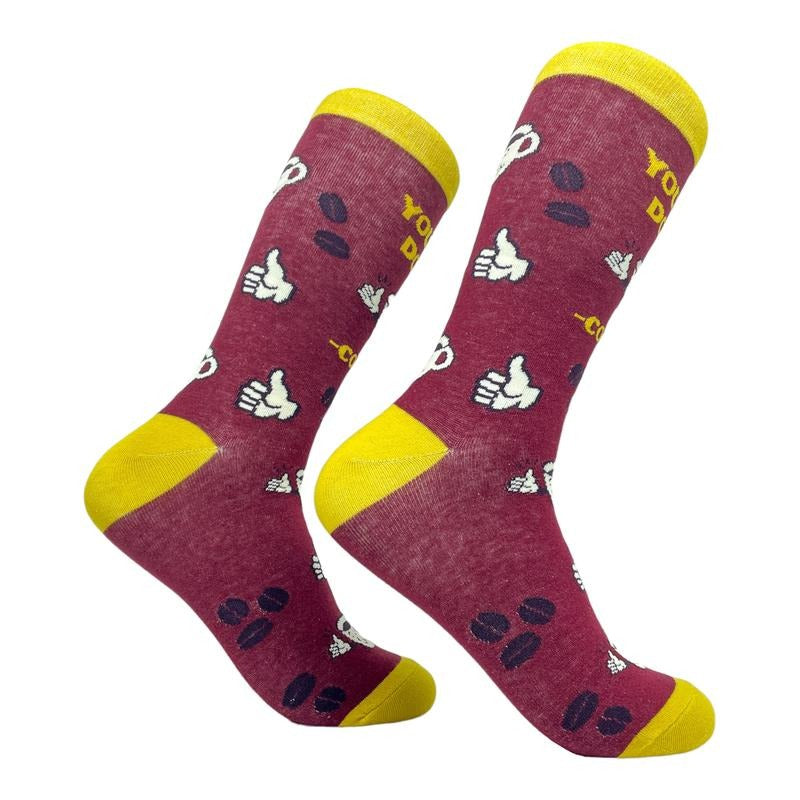 Women's You Can Do It Coffee Socks Funny Cafe Lover Cup Of Joe Graphic Novelty Footwear Funny Graphic Socks Comfortable Fitted Spandex Cotton