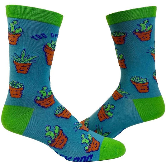 Women's You Don't Succ Socks Funny Succulent House Plant Graphic Novelty Footwear Funny Graphic Socks Comfortable Fitted Spandex Cotton