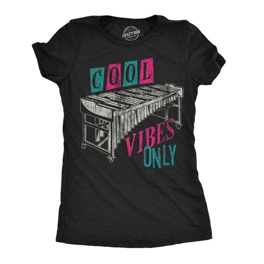Womens Funny T Shirts Cool Vibes Only Sarcastic Music Graphic Tee For Ladies Funny Womens T Shirts Cute Slimming Top Comfortable Soft Womenswear Sarcastic Tops for Women Funny Music Top Women's Black -