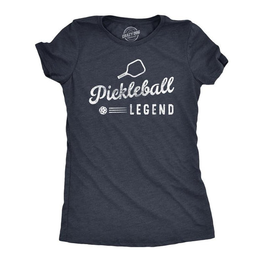 Womens Pickleball Legend T Shirt Funny Sarcastic Pickle Ball Lovers Paddle Tee For Ladies Funny Womens T Shirts Cute Slimming Top Comfortable Soft Womenswear Pickle Ball Tops for Women Funny Fitness Navy -