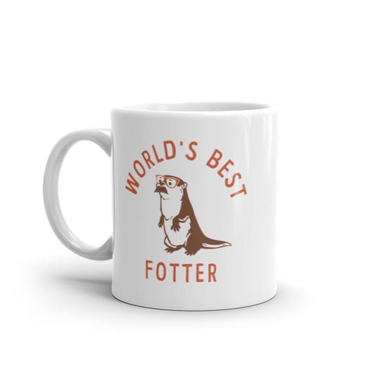 Worlds Best Fotter Mug Funny Sarcastic Fathers Day Joke Otter Graphic Novelty Cup-11oz Funny Coffee Mugs Ceramic Printed Drinkware Cup