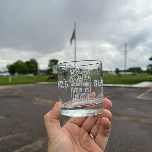 Worlds Greatest Best Dad 10.5 oz Rocks Glass