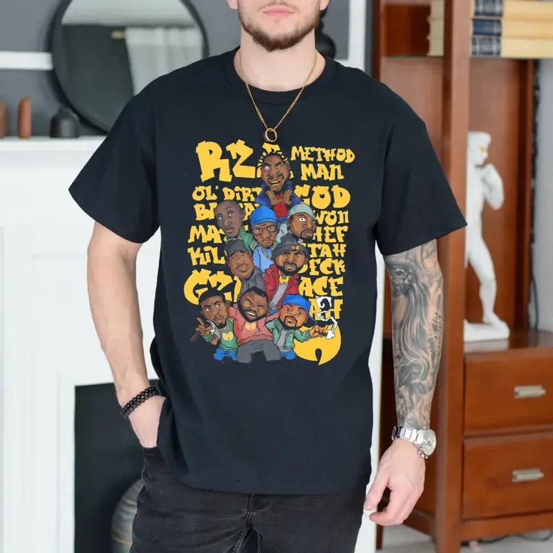 Wu Tang Clan T Shirt, Rap Hip Hop Rapper Shirt, Shirt For Fan, Gifts Suitable For Anyone, Unisex Short Sleeve Tee