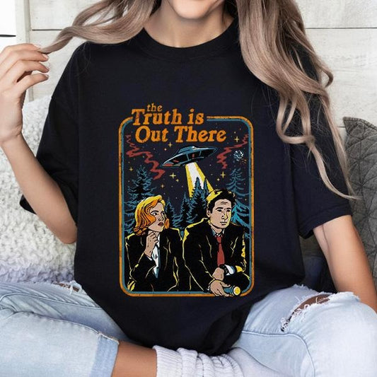 X-Files Movie The Truth Is Out There Shirt, Dana Scully And Fox Mulder Shirt, Vintage 90s The X Files Shirt, 90s Science Fiction Movie
