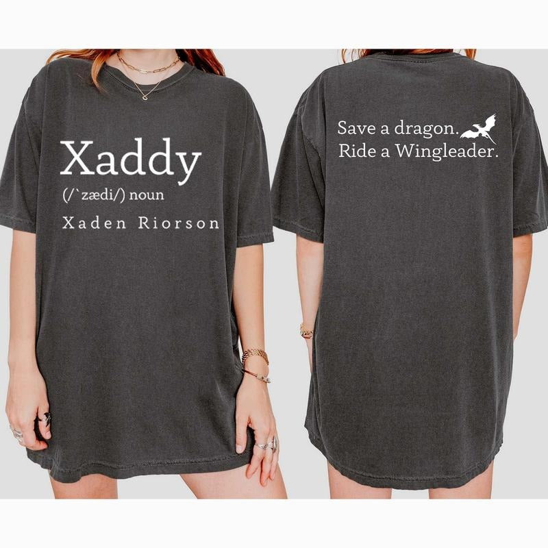 Xaddy Save A Dragon Ride A Wingleader Vintage Soft Unisex T-shirt, Fantasy Bookish Shirt, Galentines Gifts, Dragon Riders Tee, Book Boyfriend