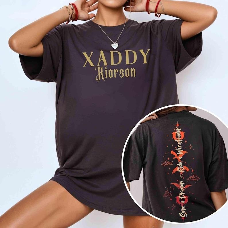 Xaddy Shirt, Xaden Riorson, Onyx Fourth Wing Shirt, Dark Academia, Storm Wing Merch, Basgiath, Onyx storm, Romance, Fantasy, Onyx Xaddy