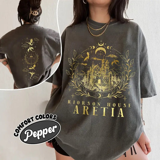 Xaden Riorson House Comfort Colors Shirt, Xaddy Shirt, Dragon Rider 2-Sided Shirt, Fourth Wing Fan Merch, Onyx Storm,Romantasy Bookish Gifts