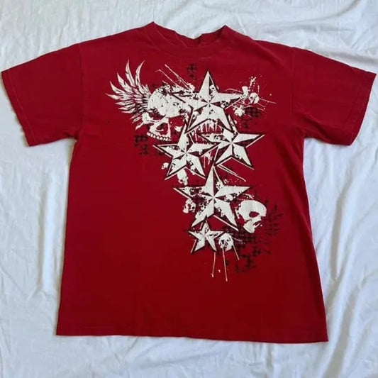Y2K Aesthetic Red Goth E-girl Gothic 90s, Unisex T-Shirt, Tapout Style Mma Elite, Gift For Men Women  Top Womenswear