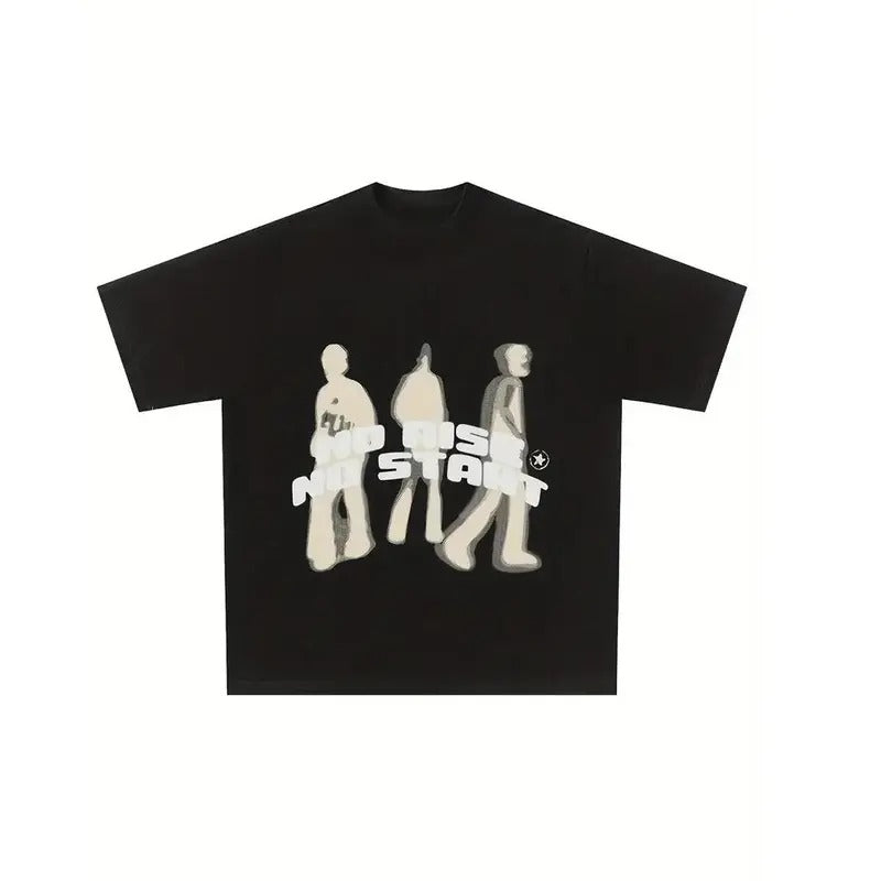 Y2K Graphic Print T-shirt, Casual Short Sleeve Crew Neck Top For Spring & Summer, men's Clothing Graphic Tee Tops Underwear