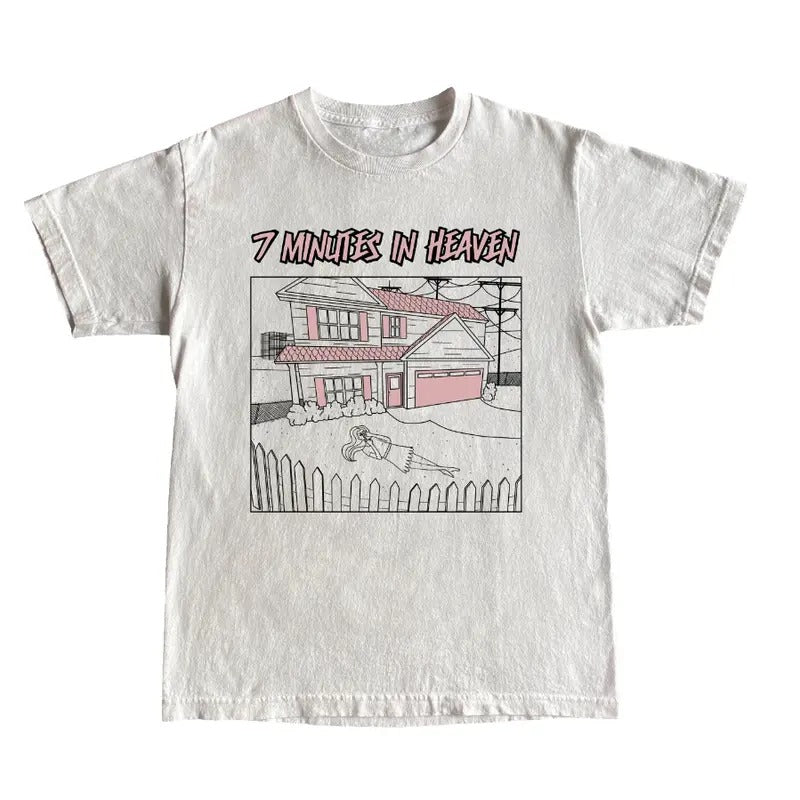 Y2k House White T-Shirt- y2k tshirt-Unisex T Shirt - graphic tee Menswear Top Tshirt graphic tees