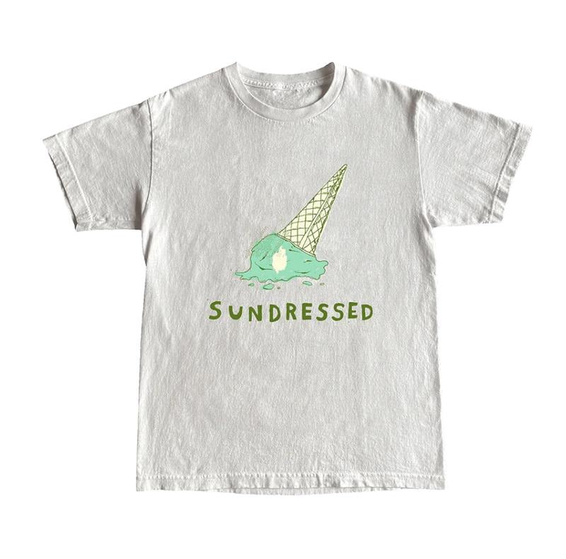 Y2k Ice Cream White T-Shirt - y2k tshirt-Unisex T Shirt - graphic tee Menswear Top Tshirt graphic tees