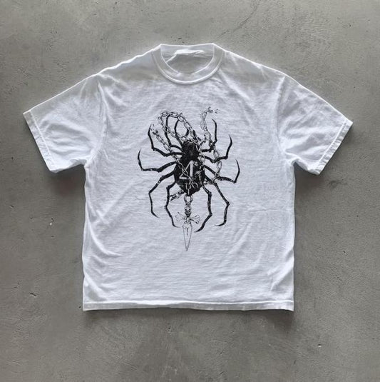 Y2k Phantom Troupe T-Shirt, Vintage Graphic Tees Gothic Grunge Y2k Emo Scene Amity Affliction Style Clothes Men Women Streetwear