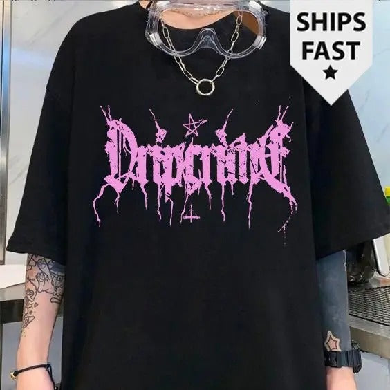 Y2k T-shirt, Goth Punk T-Shirt Sweatshirt Hoodie, Harajuku Streetwear T-Shirt, Death Metal Tee, Grunge Retro Unisex Streetwear Shirt