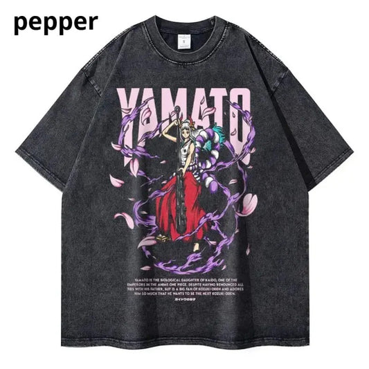 Yamato Vintage Graphic T-shirt, Yamato Kaido's son, Yamato's Devil Fruit Theory, One Piece Shirt, Anime Shirt, boyfriend gifts, Streetwear Menswear