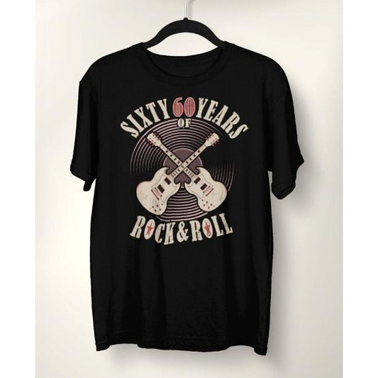 Years Of Rock And Roll 60th Birthday Gift T-Shirt made in usa