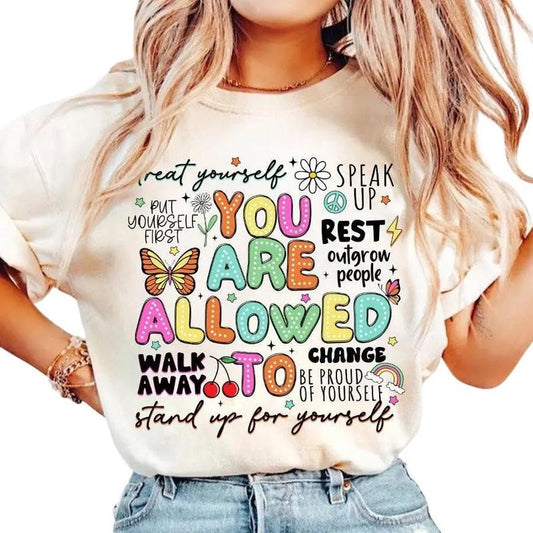 You Are Allowed To Shirt, One Mental Health Breakdown Shirt, Mama Tee Gift, Mental Health Matters Shirt, Mothers Day Gift, Unisex T-Shirt, Short Sleeve Tee Shirt, Cool Gifts For Women, Gifts For Birthday