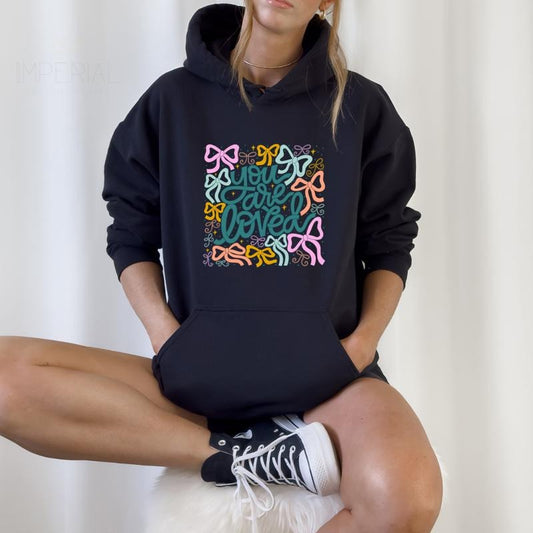 You Are Loved Printed Hoodie Unisex, You Are Loved Hoodie, Quotes Sweater, You Are Loved