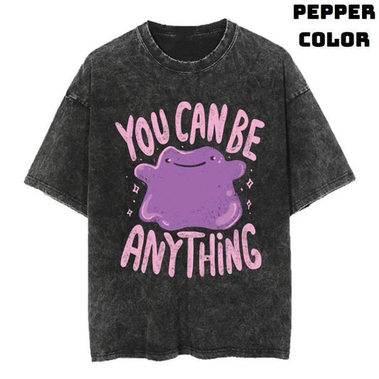 You Can Be Anything Vintage Graphic Tees, Unisex Anime Manga Shirt Top Gifts Men Women Streetwear