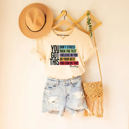You Got This Shirt, Test Day Shirt, Testing Shirt, Teacher Shirt, Boho Shirt, Teacher Team Shirts, Unisex T-Shirt, Gifts For Teacher Women, Short Sleeve Tee Shirt, Gifts For Birthday Mothers Day