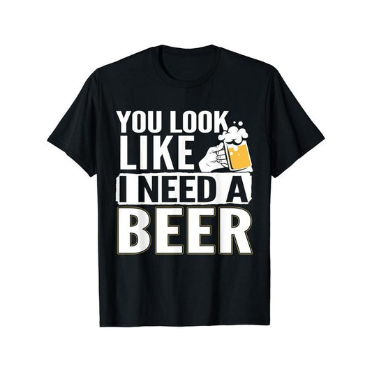 You Look Like I Need A Beer Tshirt Oktoberfest Beer Festival-220g T-shirt, Printed Graphic Tee for Sport Lovers made in usa
