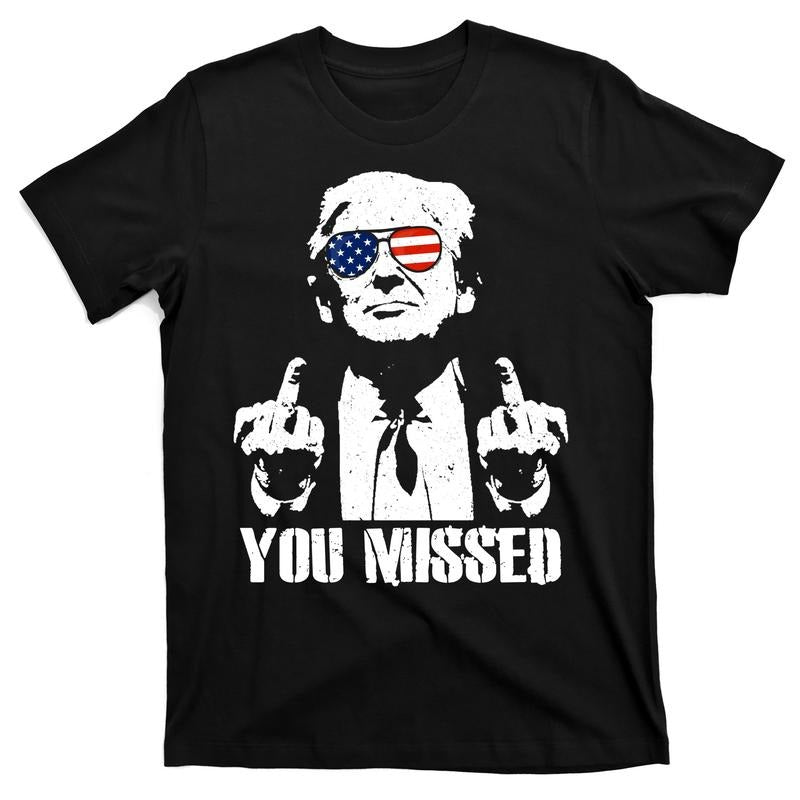 You Missed Finger Trump 2024 Take America Back Pennsylvania Rally T-Shirt Menswear Stylish