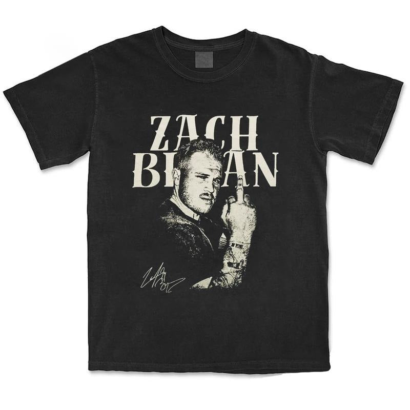 Zach Brya Shirt Vintage Y2K Funny Western Country Music Graphic Tee Shirt Merch Men Women
