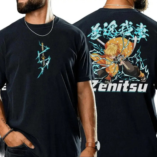 Zenitsu Thunder Breathing T-shirt,  Demon Slayer Shirt,  To the Hashira Training shirt, Demon Slayer t-shirt, Kimetsu no Yaiba To the Hashira Training Shirt, Anime sweatshirt hoodie, Anime lover t-shirt Menswear