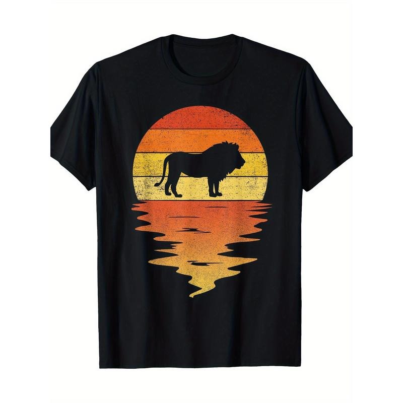 Zookeeper Lion T-shirt Vintage Sunset 70's Vintage Lion T-shirt -100% cotton Made in USA