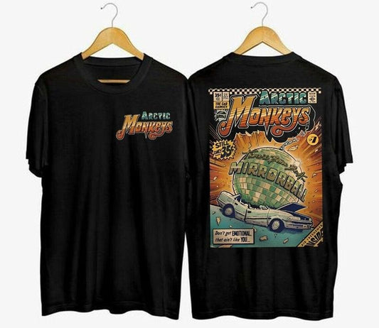 arctic monkeys band 2 sides shirt am album music gift for fans Cotton Menswear