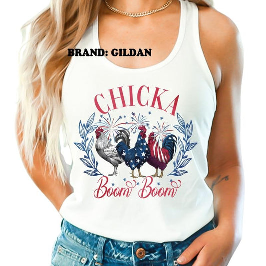 chicka Boom Boom GILDAN BRAND Shirt - Women's Clothing Direct to Garment Printed USA Unisex Sizing