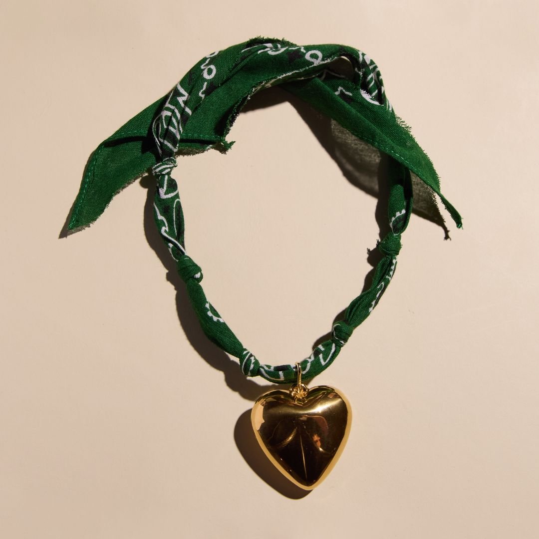 Dark Green Bandana Necklace