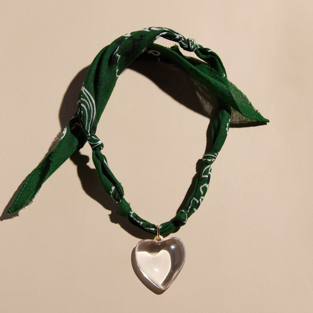 Dark Green Bandana Necklace